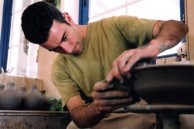 Panayiotis Roussos hand making pottery 