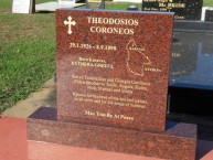 Gravestone of Theo Corones (Theothosi Koroneos), in Bargara, Queensland 