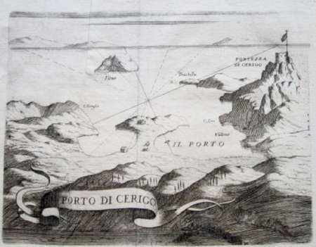 Map of Kapsali & Hora ca. 1696 