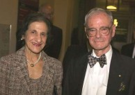 Professor Alexander Cambitoglou, Founder of the Institute, with the Chancellor of the University of Sydney, Her Excellency Professor Marie Bashir AC, CVO , who is also the President of the Institute 