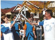 RITA COMINO & NICK POLITIS OLYMPIC TORCH BEARERS 2004 