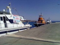 The Freedom Flotilla's Juliano in Agia Pelagia 