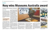 Roxy wins Museums Australia award 