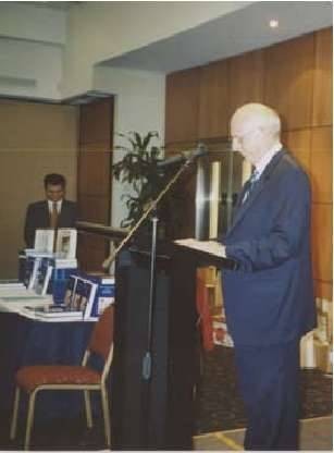 His Excellency Mr Stuart Hume, Australia’s retiring Ambassador to Greece, launching Hugh Gilchrist’s Australians and Greeks: Volume III... 