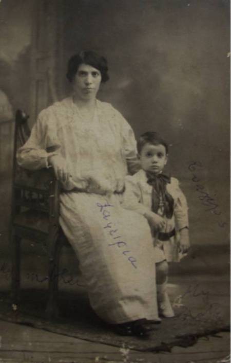 Zaferia Coroneos Alfieris with son Evangelos 