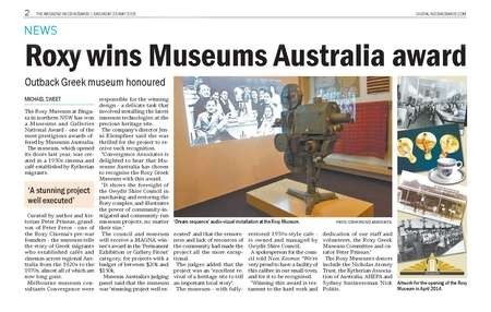 Roxy wins Museums Australia award 